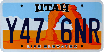 UT license plate Y476NR