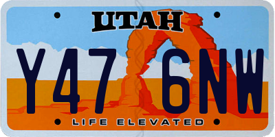 UT license plate Y476NW