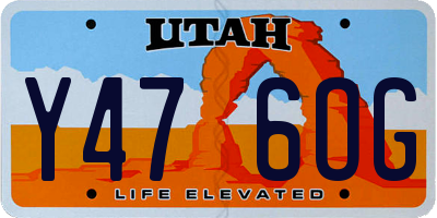 UT license plate Y476OG