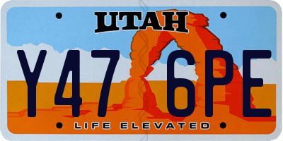 UT license plate Y476PE