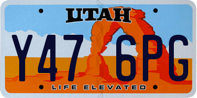 UT license plate Y476PG