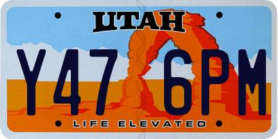 UT license plate Y476PM