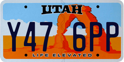 UT license plate Y476PP