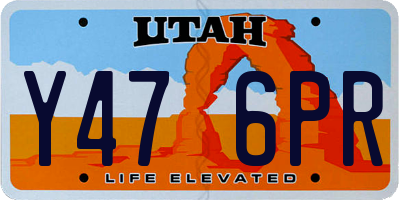 UT license plate Y476PR
