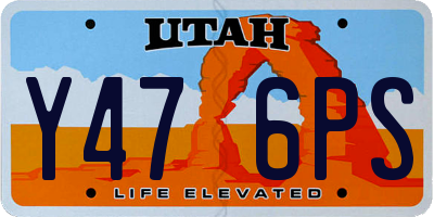 UT license plate Y476PS