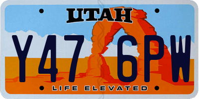 UT license plate Y476PW