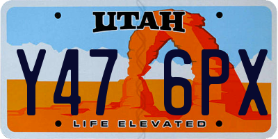 UT license plate Y476PX