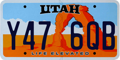 UT license plate Y476QB