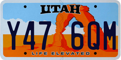 UT license plate Y476QM