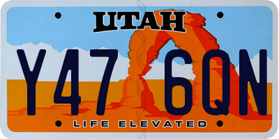 UT license plate Y476QN