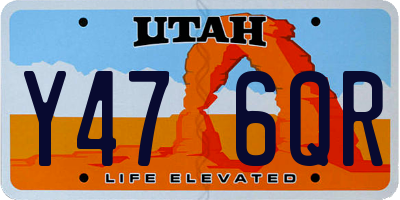 UT license plate Y476QR