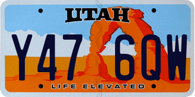 UT license plate Y476QW