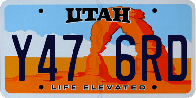 UT license plate Y476RD