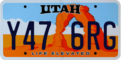 UT license plate Y476RG