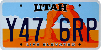 UT license plate Y476RP