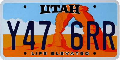 UT license plate Y476RR