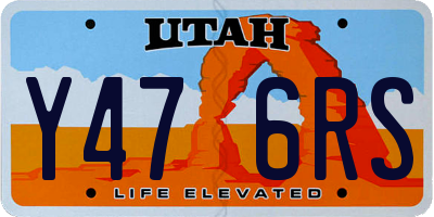 UT license plate Y476RS