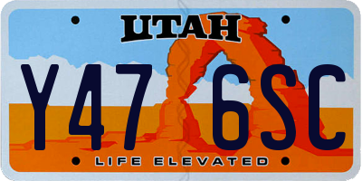 UT license plate Y476SC