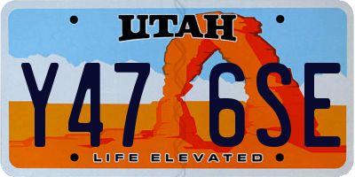 UT license plate Y476SE