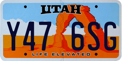 UT license plate Y476SG