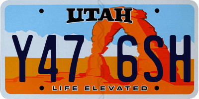 UT license plate Y476SH