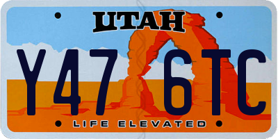UT license plate Y476TC