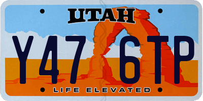 UT license plate Y476TP