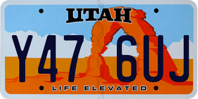 UT license plate Y476UJ