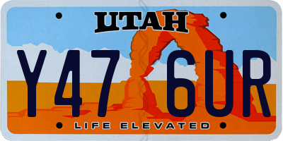 UT license plate Y476UR