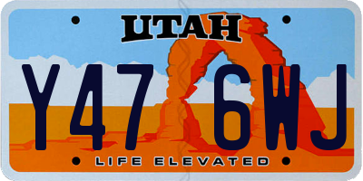 UT license plate Y476WJ
