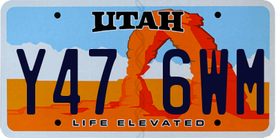 UT license plate Y476WM