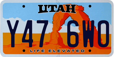 UT license plate Y476WO