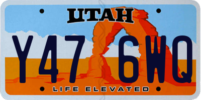 UT license plate Y476WQ