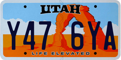 UT license plate Y476YA