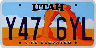 UT license plate Y476YL