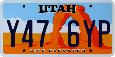 UT license plate Y476YP
