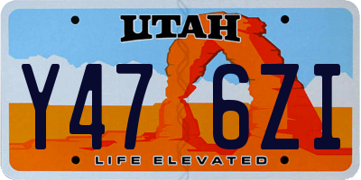 UT license plate Y476ZI
