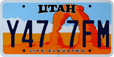 UT license plate Y477FM