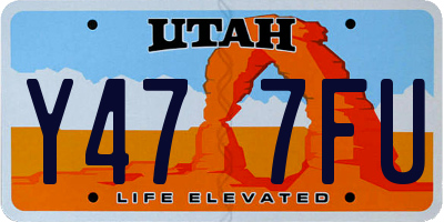 UT license plate Y477FU