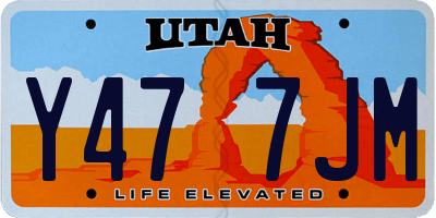 UT license plate Y477JM