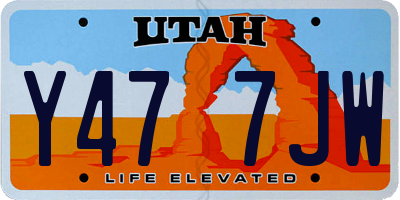 UT license plate Y477JW