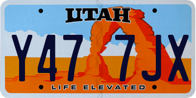 UT license plate Y477JX
