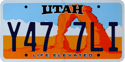 UT license plate Y477LI