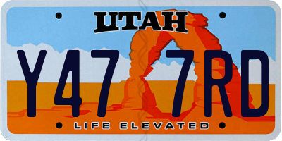 UT license plate Y477RD