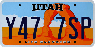 UT license plate Y477SP