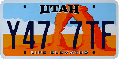 UT license plate Y477TF