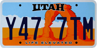 UT license plate Y477TM