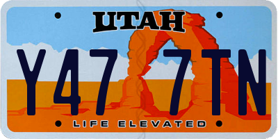 UT license plate Y477TN