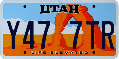 UT license plate Y477TR