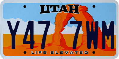 UT license plate Y477WM